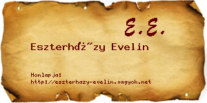 Eszterházy Evelin névjegykártya